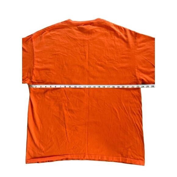 VTG Basic Editions Unisex Orange Halloween Spooky Short Sleeve Shirt - Size XL - Picture 4 of 5